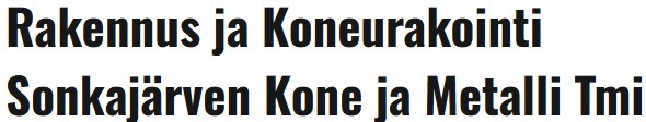 Sonkajärven Kone ja Metalli
